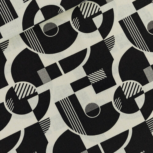 Viscose Linnen - Bauhaus Tonight - Gebroken Wit (SYAS) Viscose Linnen - Bauhaus Tonight - Gebroken Wit (SYAS)