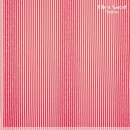 Poplin - Stripes with Words - Wit-Rood Poplin - Stripes with Words - Wit-Rood