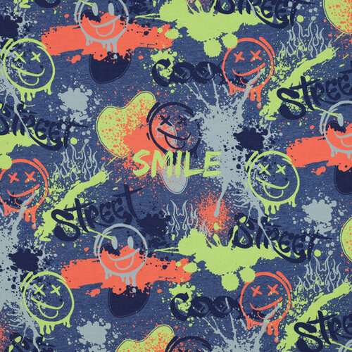 Jersey - Neon Graffiti - Blauw Jersey - Neon Graffiti - Blauw