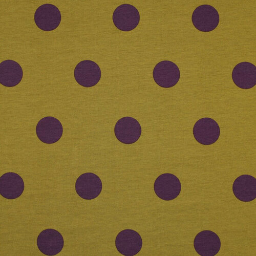 French Terry - Big Dots - Pickles French Terry - Big Dots - Pickles