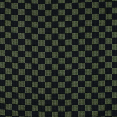 Wafeljersey - Check - Legergroen Wafeljersey - Check - Legergroen
