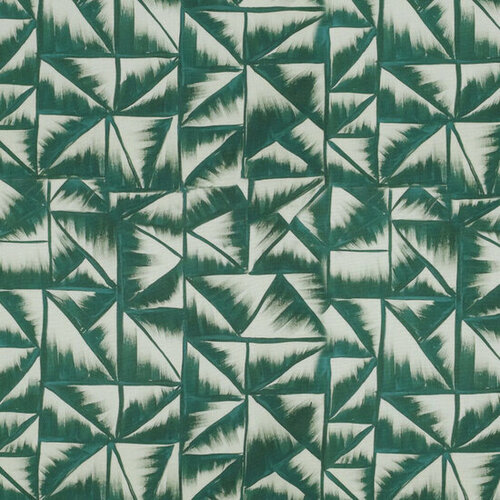 Coupon 0.65m - Viscose - Geo - Groen Coupon 0.65m - Viscose - Geo - Groen
