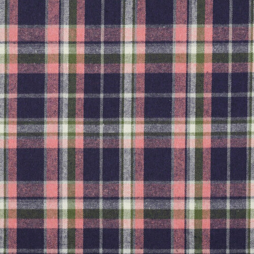 Flanel - Yarn Dyed Check - Lavendel Flanel - Yarn Dyed Check - Lavendel