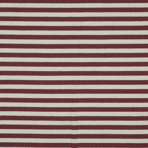 Rib Jersey - Stripe - Dark Blush Rib Jersey - Stripe - Dark Blush