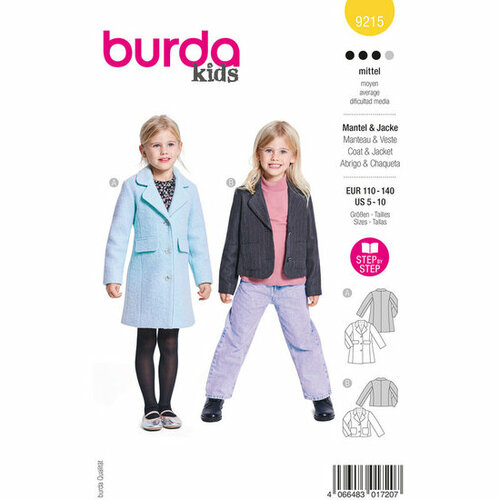 Burda Patroon 9215 - Mantel en Jas