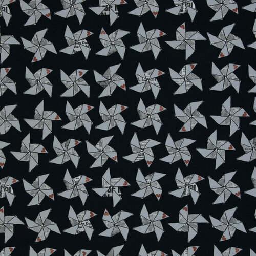 French Terry - Molinillo - Zwart French Terry - Molinillo - Zwart