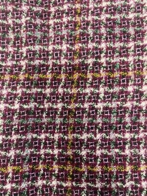 Bouclé - Carreau - Aubergine Bouclé - Carreau - Aubergine