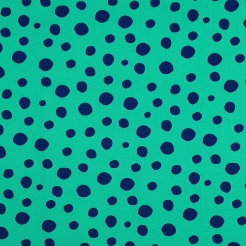 Poplin - Bolletjes - Groen Poplin - Bolletjes - Groen