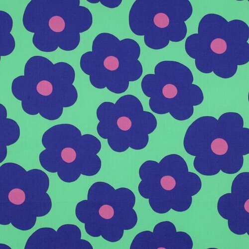 Poplin - Big Flower - Limoen Poplin - Big Flower - Limoen