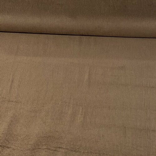 Ribfluweel Stretch - Uni - Bruin Ribfluweel Stretch - Uni - Bruin
