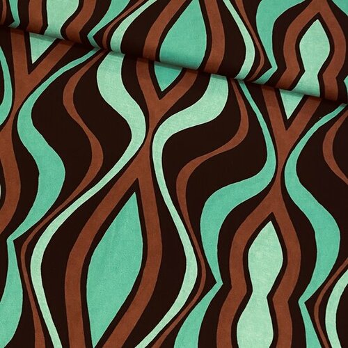 Crepe - Abstract - Groen-Bruin Crepe - Abstract - Groen-Bruin