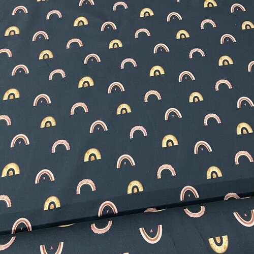 French Terry - Rainbows - Navy French Terry - Rainbows - Navy