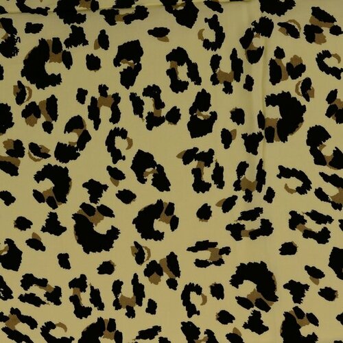 Viscose - Luipaardprint - Ecru Viscose - Luipaardprint - Ecru