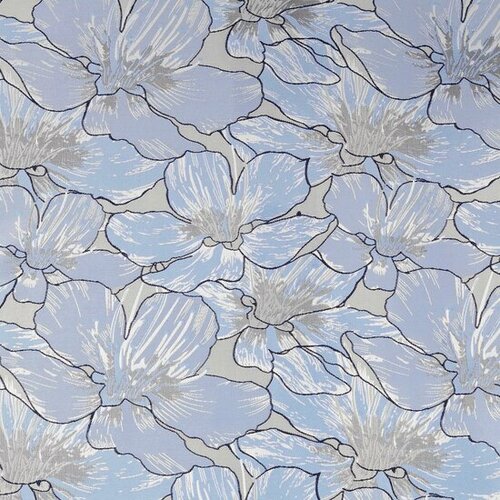 Jacquard - Bloemen - Blauw Jacquard - Bloemen - Blauw