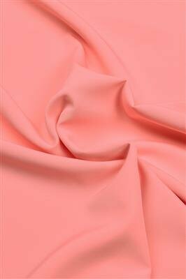 Coupon 1.25m - Crepe - Uni - Koraal Coupon 1.25m - Crepe - Uni - Koraal