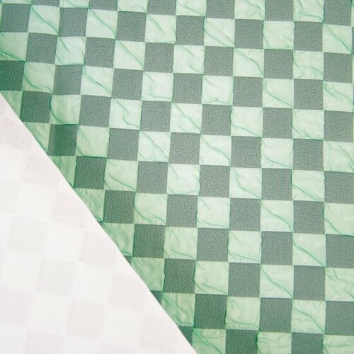 Polyester - Bubble Chess Board - Aqua Polyester - Bubble Chess Board - Aqua