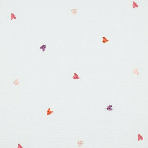 Tetra - Embroidery Hearts - Ecru Tetra - Embroidery Hearts - Ecru