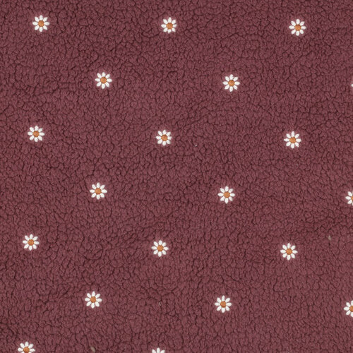 Teddy - Embroidery Flowers - Aubergine Teddy - Embroidery Flowers - Aubergine