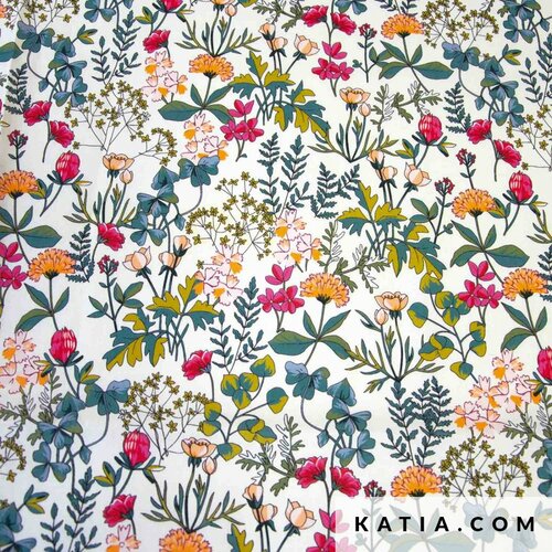 Poplin - British Garden - Ecru Poplin - British Garden - Ecru