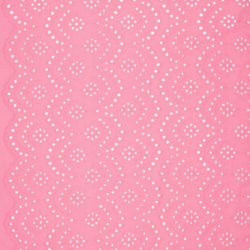Katoen - Uni Embroidery - Roze Katoen - Uni Embroidery - Roze