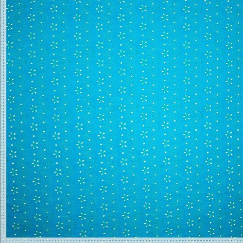 Katoen - Green Embroidery - Blauw Katoen - Green Embroidery - Blauw