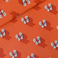 Katoen - Flip Flops - Puffins Bill Rood (SYAS) Katoen - Flip Flops - Puffins Bill Rood (SYAS)