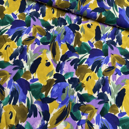 Viscose - Flowers - Multicolor Viscose - Flowers - Multicolor
