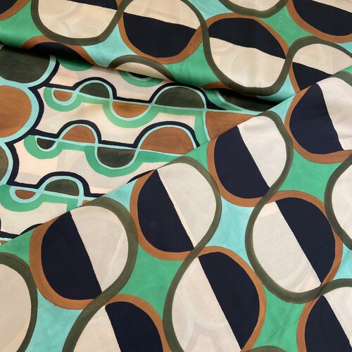 Satijn - Shapes - Groen