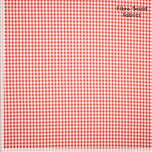 Seersucker - Checks - Rood-Wit Seersucker - Checks - Rood-Wit