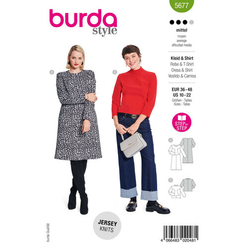 Burda Patroon 5677 - Jurk & T-shirt