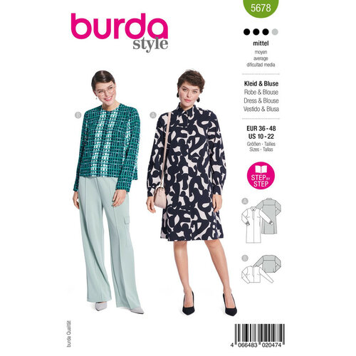 Burda Patroon 5678 - Jurk & Bloes