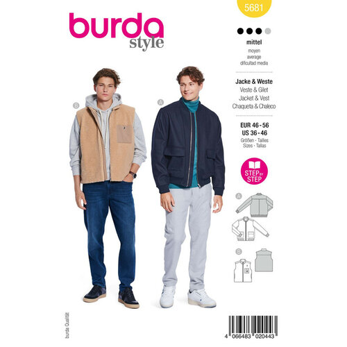 Burda Patroon 5681 - Vest & Gilet