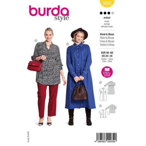 Burda Patroon 5693 - Jurk & Bloes