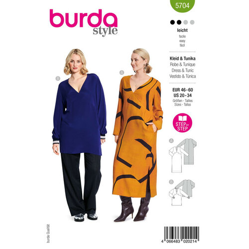Burda Patroon 5704 - Jurk & Tuniek