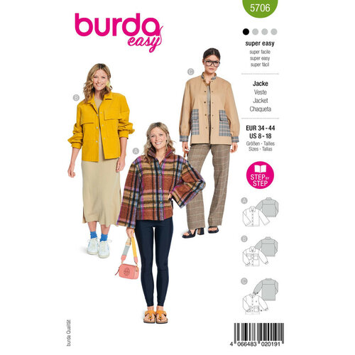Burda Patroon 5706 - Jas