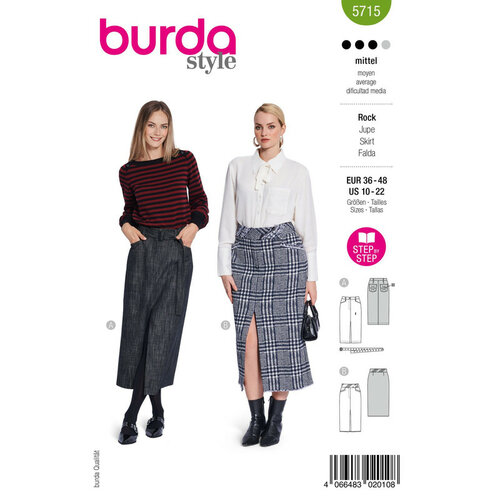Burda Patroon 5715 - Rok