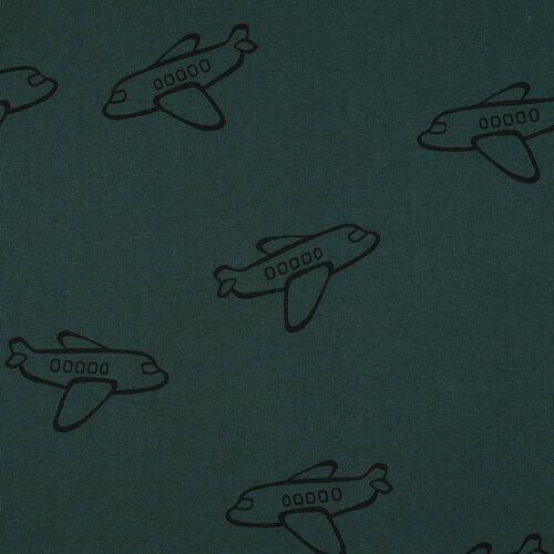 Heavy Sweat - Airplanes - Donkergroen Heavy Sweat - Airplanes - Donkergroen