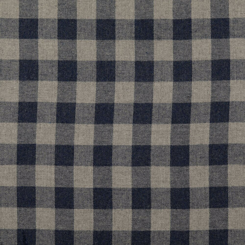 Flanel - Big Square - Jeansblauw Flanel - Big Square - Jeansblauw