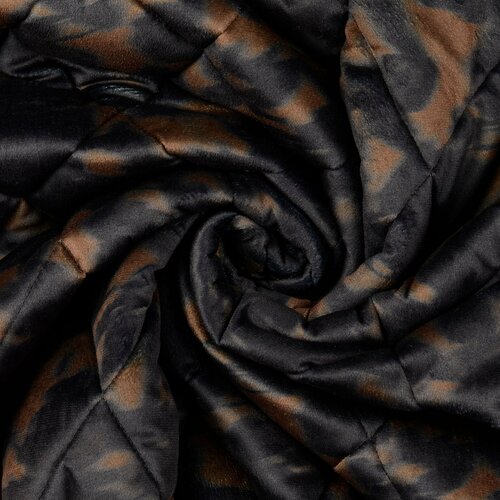 Matelassé - Velvet Batik - Zwart-Bruin Matelassé - Velvet Batik - Zwart-Bruin