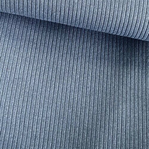 Gebreid - Uni Rib - Blauw Gebreid - Uni Rib - Blauw