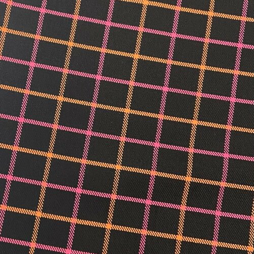 Gabardine Stretch - Carreaux - Zwart Gabardine Stretch - Carreaux - Zwart