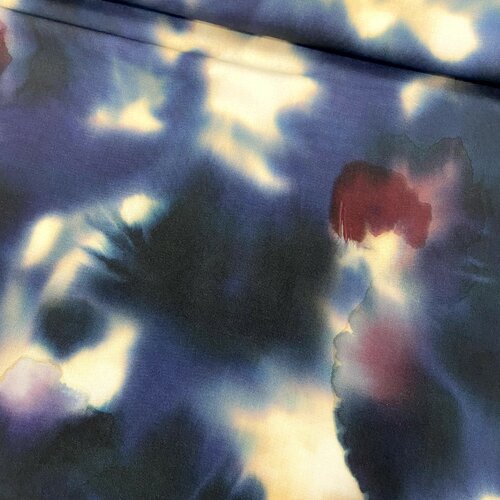 Viscose - Sunshine through the Clouds - Navy Viscose - Sunshine through the Clouds - Navy