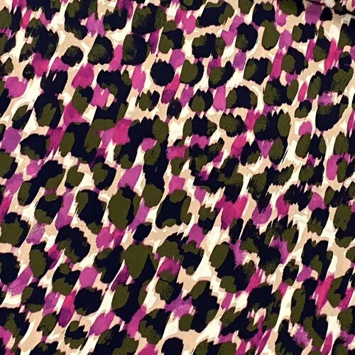 Viscose Crepe - Animal Skin - Cream Viscose Crepe - Animal Skin - Cream