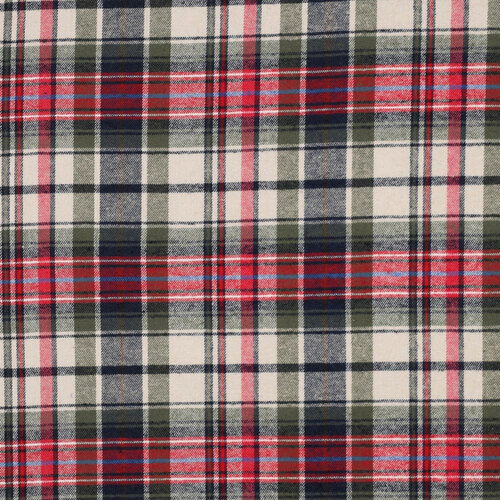 Katoen - Yarn Dyed Brushed Checks - Pickle Katoen - Yarn Dyed Brushed Checks - Pickle