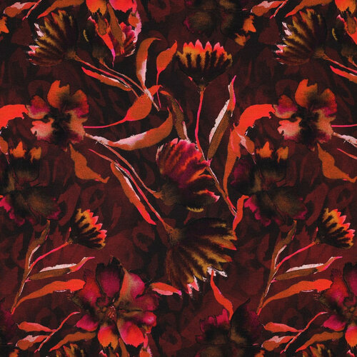 Jersey - Flowers - Bordeaux Jersey - Flowers - Bordeaux