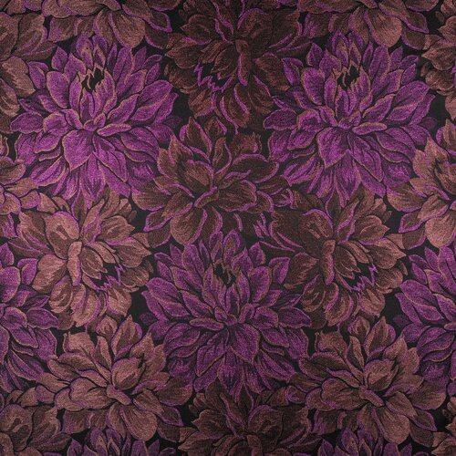 Jacquard - Lurex Flowers - Paars Jacquard - Lurex Flowers - Paars