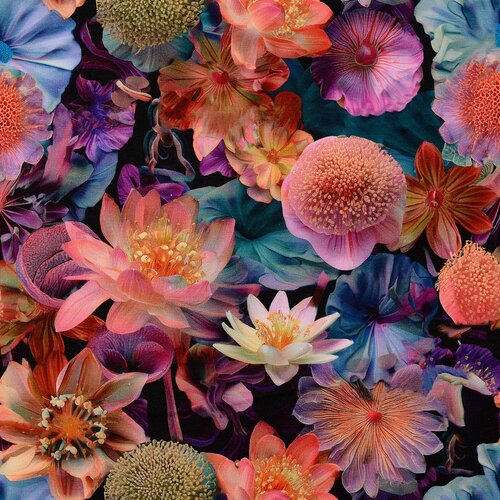 Sweat - Flower Garden  - Paars Sweat - Flower Garden  - Paars