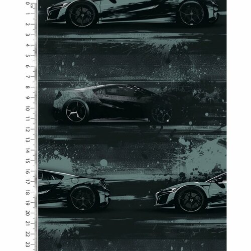 Jersey - Racing Cars - Grijsgroen-Zwart Jersey - Racing Cars - Grijsgroen-Zwart