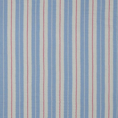 Tetra - Yarn Dyed Stripes - Blauw-Ecru-Fuchsia