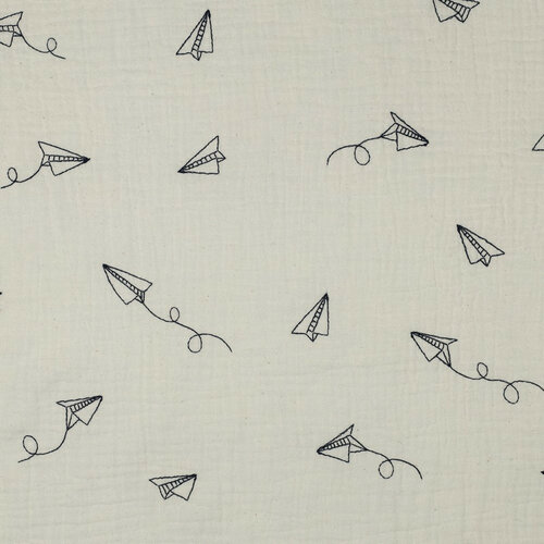 Tetra - Embroidery Paper Planes - Ecru